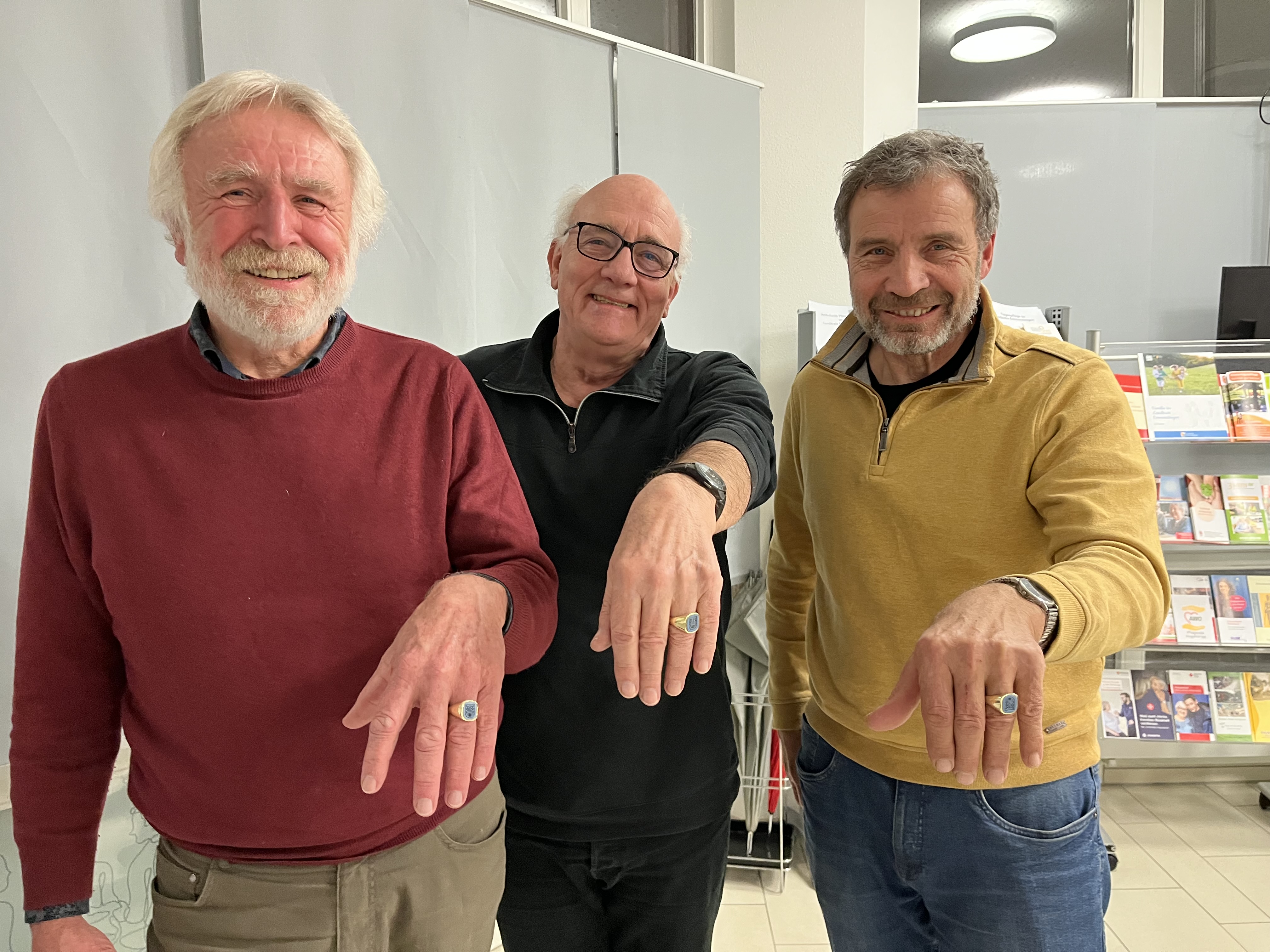 3 Ehrenringträger bie der DOL